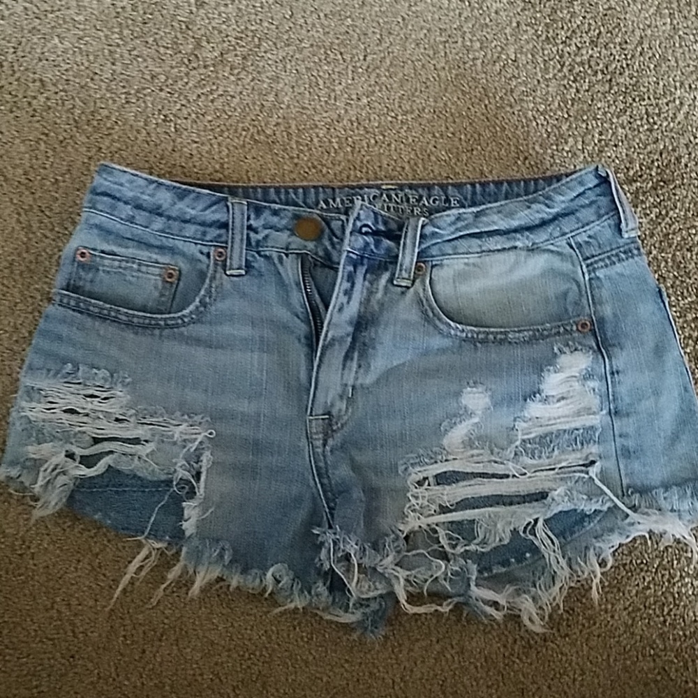 Hi-rise jean shorts